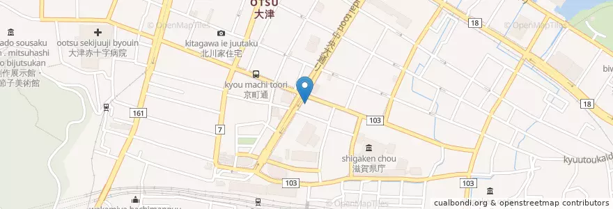 Mapa de ubicacion de とらきち en Jepun, 滋賀県, 大津市.