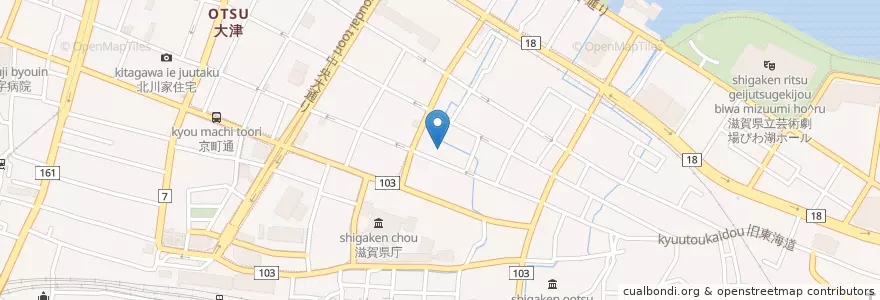 Mapa de ubicacion de 森寺眼科医院 en Japón, Prefectura De Shiga, 大津市.
