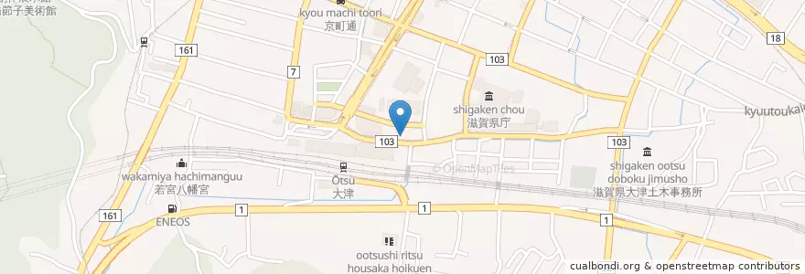 Mapa de ubicacion de 滋賀 丼丸 en ژاپن, 滋賀県, 大津市.