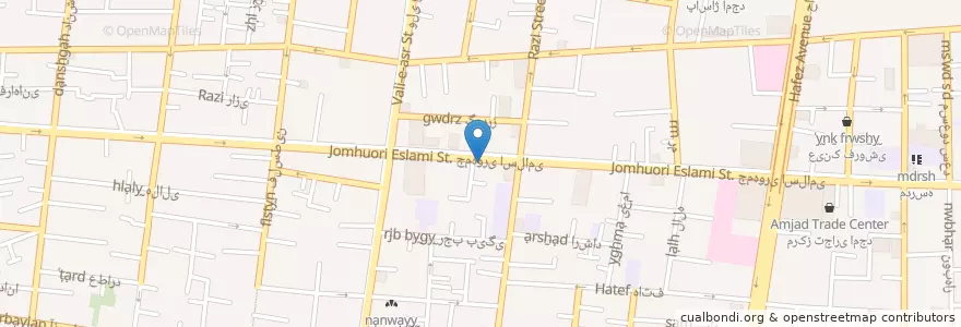 Mapa de ubicacion de Saman Bank en Iran, Tehran Province, Tehran County, Tehran, بخش مرکزی شهرستان تهران.