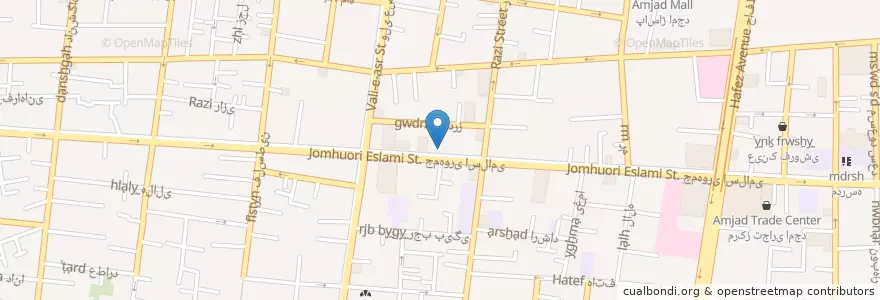 Mapa de ubicacion de بانک انصار en Irão, Teerã, شهرستان تهران, Teerã, بخش مرکزی شهرستان تهران.