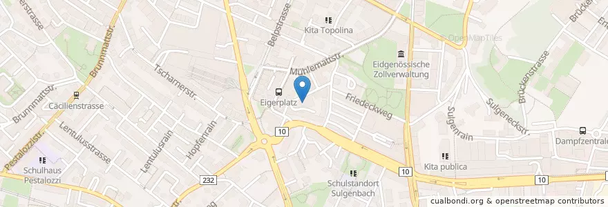 Mapa de ubicacion de BFF - Berufs- Fach- und Fortbildungsschule en Svizzera, Berna, Verwaltungsregion Bern-Mittelland, Verwaltungskreis Bern-Mittelland, Bern.