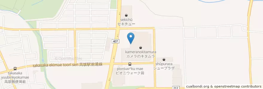 Mapa de ubicacion de 埼玉りそな銀行 en Giappone, Prefettura Di Saitama, 東松山市.