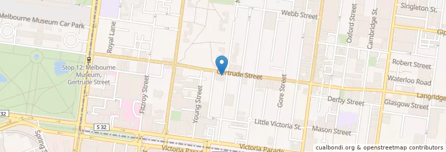 Mapa de ubicacion de Gertrude Hotel en 오스트레일리아, Victoria.