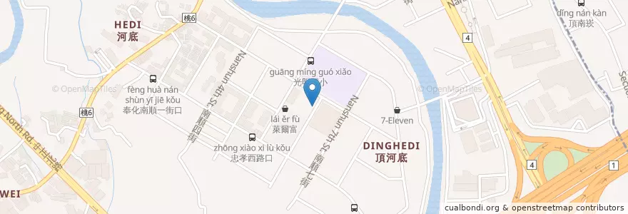 Mapa de ubicacion de 八方雲集 en 타이완, 타오위안 시, 루주 구.