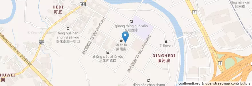 Mapa de ubicacion de 熊牛排 en Taiwan, Taoyuan, Luzhu.