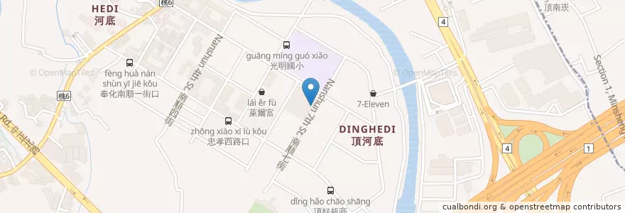 Mapa de ubicacion de 一芳快炒 en Taiwan, Taoyuan, Luzhu.