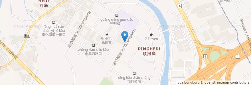 Mapa de ubicacion de 鳳壽司 en Taiwan, Taoyuan, Luzhu.