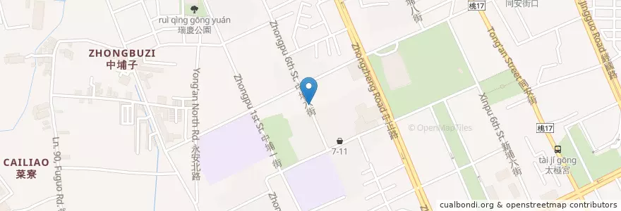 Mapa de ubicacion de 滑龍粥 en Taiwán, Taoyuan, 桃園區.