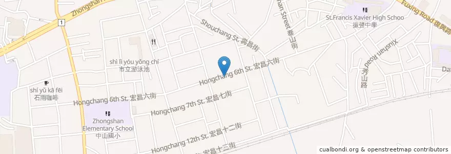 Mapa de ubicacion de 翔記小籠包 en 臺灣, 桃園市, 桃園區.
