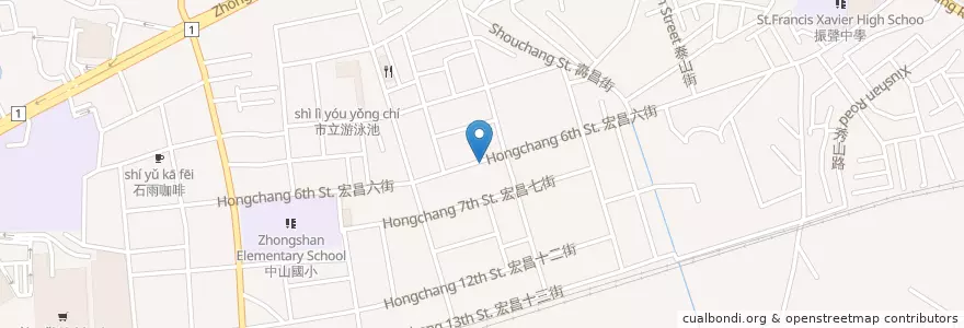 Mapa de ubicacion de 烏骨雞 en Taiwán, Taoyuan, 桃園區.