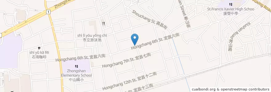 Mapa de ubicacion de 黑輪大王 en Taiwan, Taoyuan, Taoyuan District.