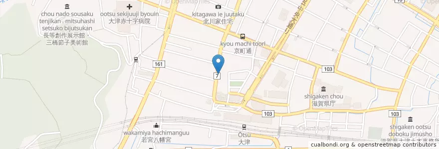 Mapa de ubicacion de 酒仙ひむか en Jepun, 滋賀県, 大津市.