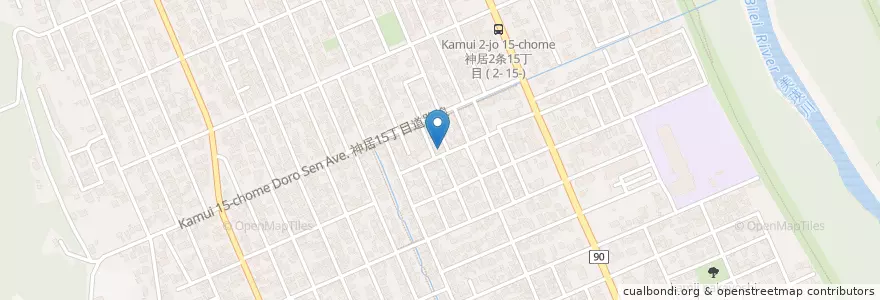 Mapa de ubicacion de 天理教鶯宿分教会 en Japan, Präfektur Hokkaido, 上川総合振興局, 旭川市.