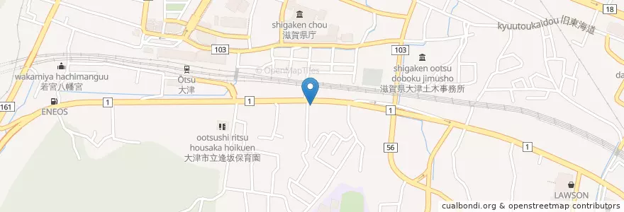 Mapa de ubicacion de 目片歯科医院 en 日本, 滋賀県, 大津市.