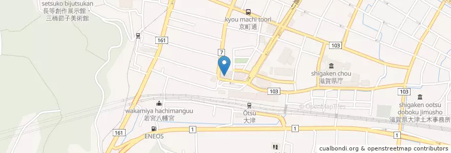 Mapa de ubicacion de Butcher Bar 十八 en ژاپن, 滋賀県, 大津市.