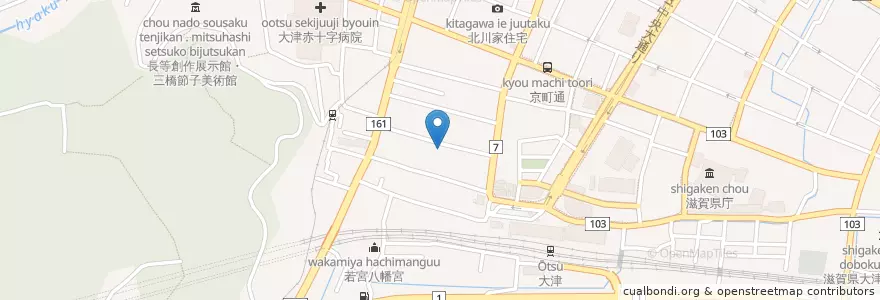 Mapa de ubicacion de 願海寺 en ژاپن, 滋賀県, 大津市.