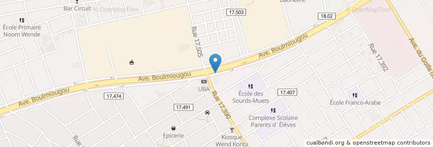 Mapa de ubicacion de Taxi gare Pissy en 布基纳法索, Centre, Kadiogo, 瓦加杜古.