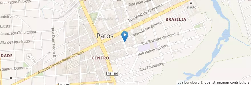 Mapa de ubicacion de Para Exame en Brasil, Região Nordeste, Paraíba, Região Metropolitana De Patos, Região Geográfica Intermediária De Patos, Região Geográfica Imediata De Patos, Patos.