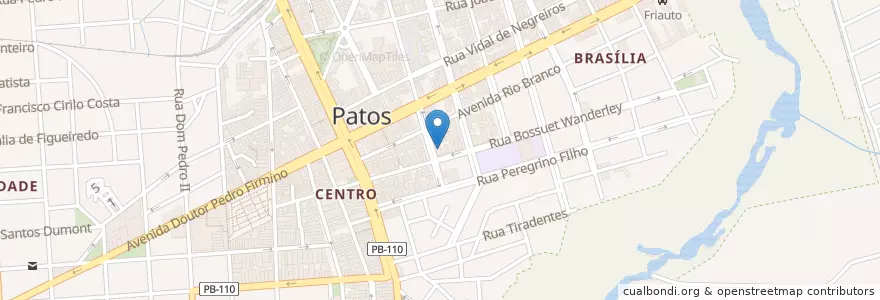 Mapa de ubicacion de Clínica Climestra en Brazil, Severovýchodní Region, Paraíba, Região Metropolitana De Patos, Região Geográfica Intermediária De Patos, Região Geográfica Imediata De Patos, Patos.
