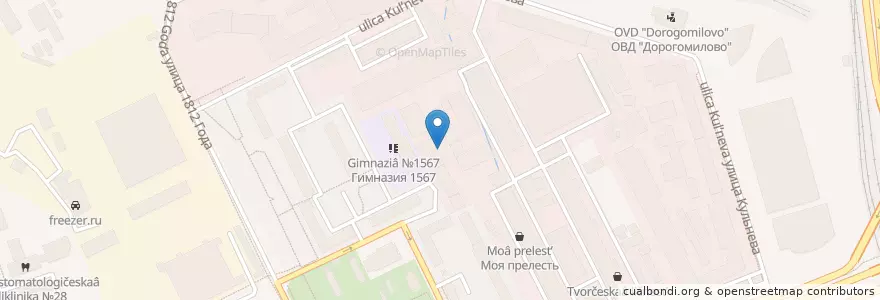 Mapa de ubicacion de Coffeeport en روسيا, Центральный Федеральный Округ, Москва, Западный Административный Округ.