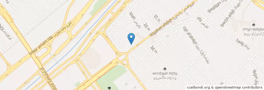 Mapa de ubicacion de بانک رفاه en Iran, استان قم, شهرستان قم, بخش مرکزی, Qom.