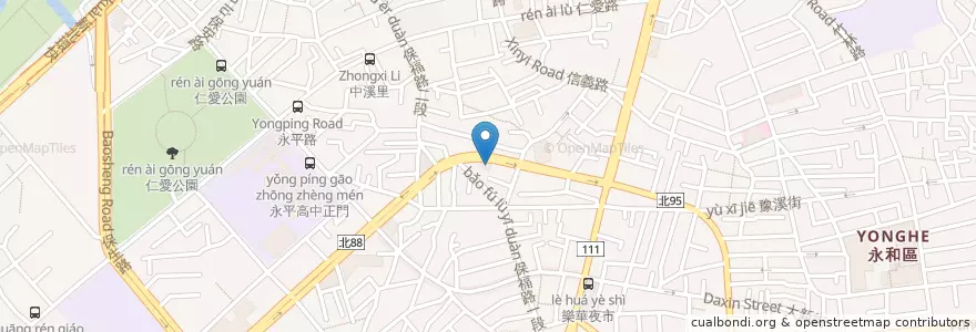 Mapa de ubicacion de 家.溫度湯 en 臺灣, 新北市, 永和區.