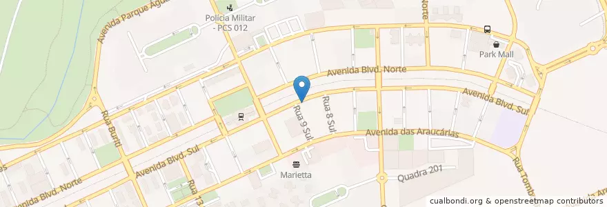 Mapa de ubicacion de Casa Thomas Jefferson en Brazilië, Regio Centraal-West, Região Integrada De Desenvolvimento Do Distrito Federal E Entorno, Federaal District, Região Geográfica Intermediária Do Distrito Federal, Região Geográfica Imediata Do Distrito Federal, Águas Claras.