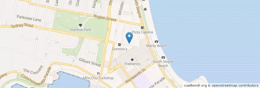 Mapa de ubicacion de The Hold en Austrália, Nova Gales Do Sul, Sydney, Northern Beaches Council.