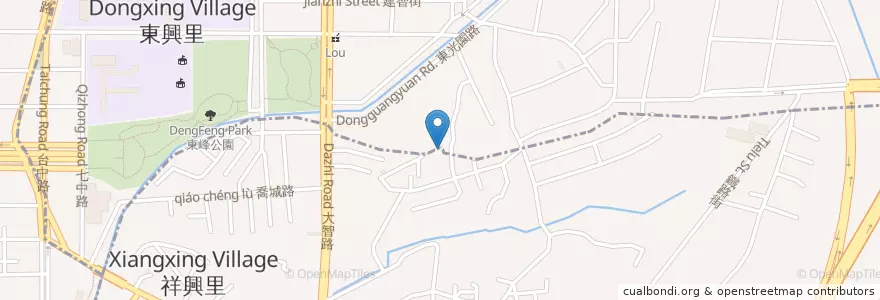 Mapa de ubicacion de 大里東門福德祠 en 타이완, 타이중 시, 둥구.