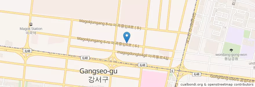 Mapa de ubicacion de Ediya Coffee en South Korea, Seoul, Gangseo-Gu.