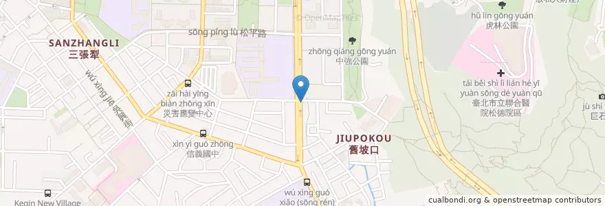 Mapa de ubicacion de Chatime Tea en Tayvan, 新北市, Taipei, 信義區.
