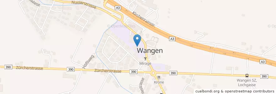 Mapa de ubicacion de Kindergarten Wangen en 스위스, Schwyz, March, Wangen (Sz).