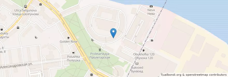 Mapa de ubicacion de Династия СТ en Rusia, Северо-Западный Федеральный Округ, Óblast De Leningrado, San Petersburgo, Невский Район.