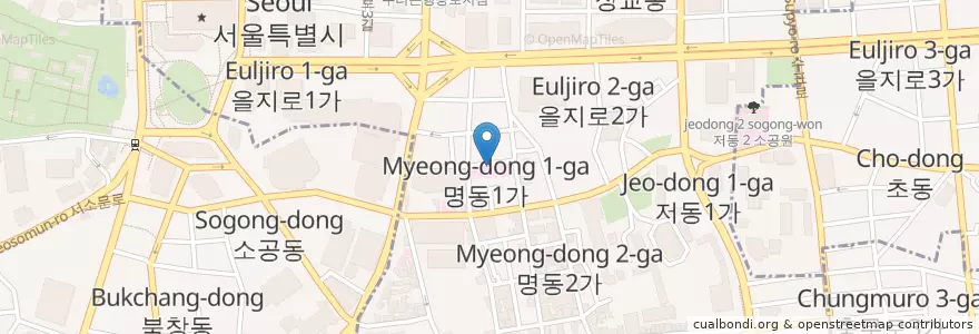 Mapa de ubicacion de 미사랑치과 en کره جنوبی, سئول, 명동.