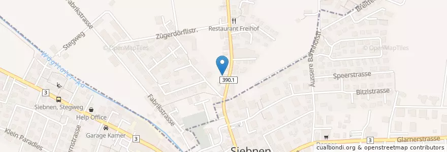 Mapa de ubicacion de Dr. med. Yves Auf Der Maur en سوئیس, Schwyz, March, Wangen (Sz).