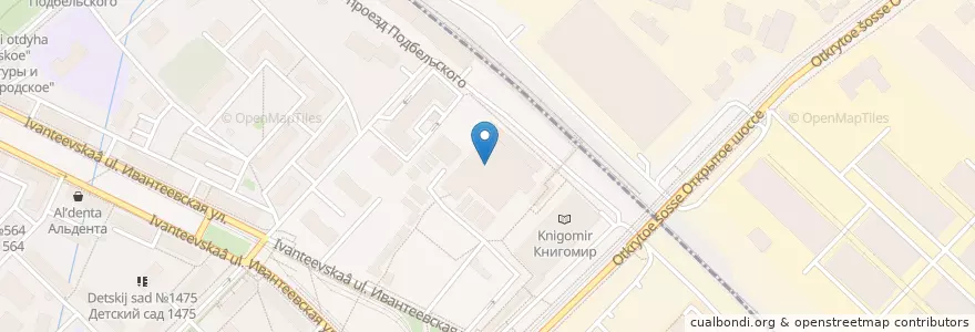 Mapa de ubicacion de Подсолнухи en روسيا, Центральный Федеральный Округ, Москва, Восточный Административный Округ, Район Метрогородок.