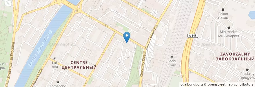 Mapa de ubicacion de Мама Гоги en Rusia, Южный Федеральный Округ, Краснодарский Край, Городской Округ Сочи.
