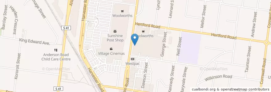 Mapa de ubicacion de Sunshine Pharmacy en Australia, Victoria, City Of Brimbank.