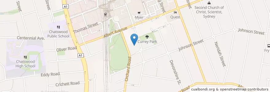 Mapa de ubicacion de Blend Café en Австралия, Новый Южный Уэльс, Willoughby City Council, Sydney.