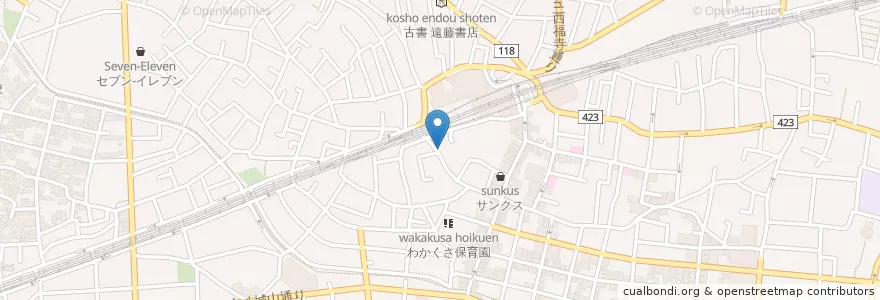 Mapa de ubicacion de 朝生歯科医院 en Giappone, Tokyo, 世田谷区.