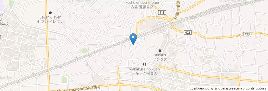 Mapa de ubicacion de 日本キリスト教団 経堂緑岡教会 en Japan, 東京都, 世田谷区.
