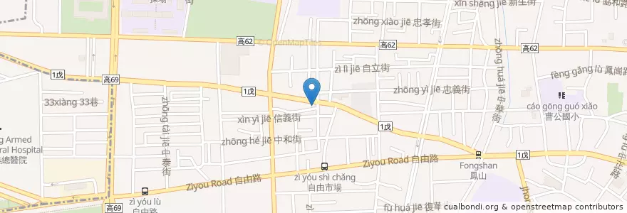 Mapa de ubicacion de 日出小火鍋 en 臺灣, 高雄市, 鳳山區.