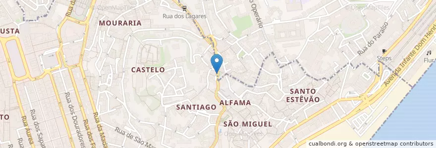 Mapa de ubicacion de Camelo en Portogallo, Lisbona, Grande Lisboa, Lisbona, Santa Maria Maior.