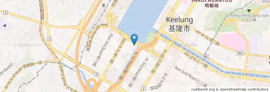 Mapa de ubicacion de Little Italy Café en 타이완, 타이완성, 지룽 시, 런아이 구.