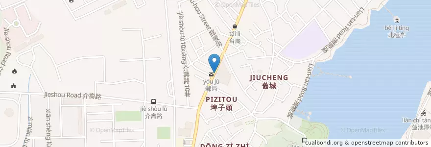 Mapa de ubicacion de 汾陽餛飩 en 臺灣, 高雄市, 左營區.