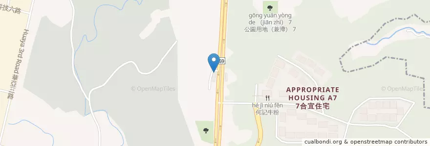 Mapa de ubicacion de 摩斯漢堡 en Taiwan, Taoyuan, Guishan District.