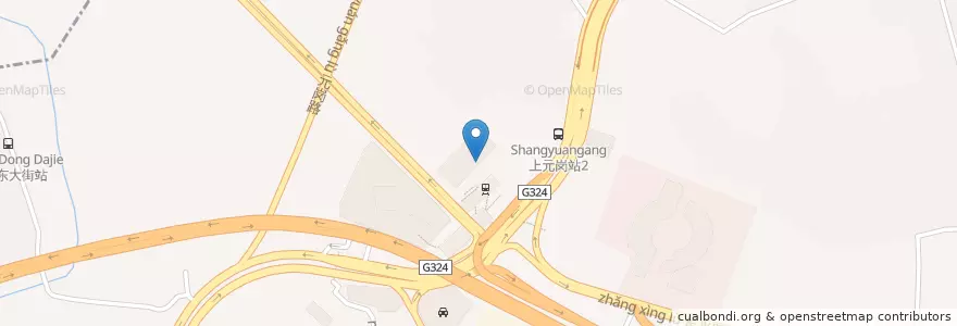 Mapa de ubicacion de 星巴克 en Cina, Guangdong, 广州市, 天河区, 元岗街道.