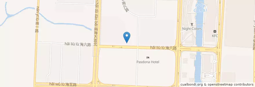 Mapa de ubicacion de 沙县小吃 en 中国, 広東省, 仏山市, 南海区.