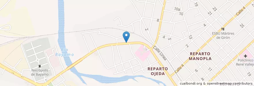Mapa de ubicacion de Cafetería Don Pablo en Cuba, Granma, Bayamo, Ciudad De Bayamo.